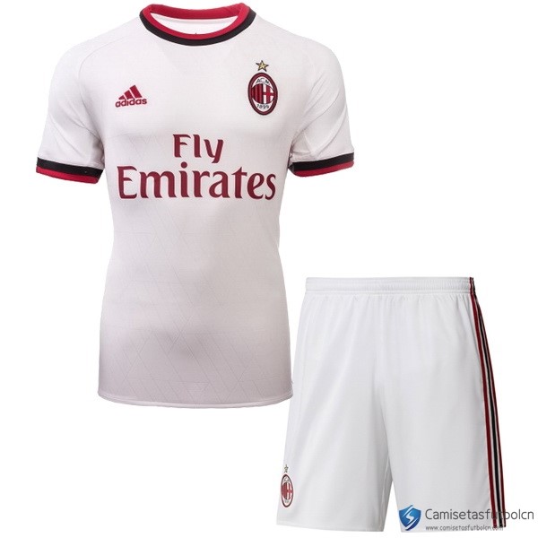 Camiseta AC Milan Segunda equipo Niños 2017-18 Blanco